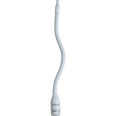 Миниатюрный театрально-хоровой кардиоидный микрофон SHURE MX202W/C на гибком креплении (10см) с шнуром (9м) и разъемом XLR 3 pin.