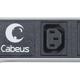 Cabeus, PDU-8I-2IEC, блок розеток для 19" шкафов, горизонтальный, 8 розеток IEC 320 C13, 10 A, без выключателя, алюминиевый корпус, шнур 2 м, вилка IEC 320 C14
