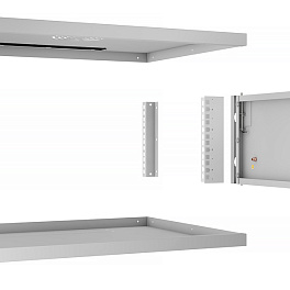 Cabeus, WSC-05D-4U55/45m, шкаф телекоммуникационный настенный 19" 4U, серия LIGHT разборный, дверь металл, цвет серый