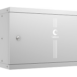 Cabeus, WSC-05D-6U55/45m, шкаф телекоммуникационный настенный 19" 6U, серия LIGHT разборный, дверь металл, цвет серый