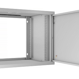Cabeus, WSC-05D-9U55/45m, шкаф телекоммуникационный настенный 19" 9U, серия LIGHT разборный, дверь металл, цвет серый
