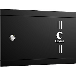 Cabeus, WSC-05D-4U55/45m-BK, шкаф телекоммуникационный настенный 19" 4U, серия LIGHT разборный, дверь металл, цвет черный
