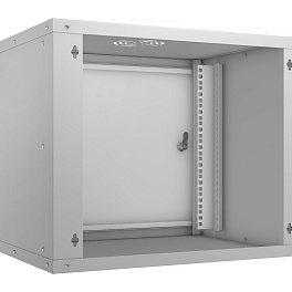 Cabeus, WSC-05D-9U55/45m, шкаф телекоммуникационный настенный 19" 9U, серия LIGHT разборный, дверь металл, цвет серый