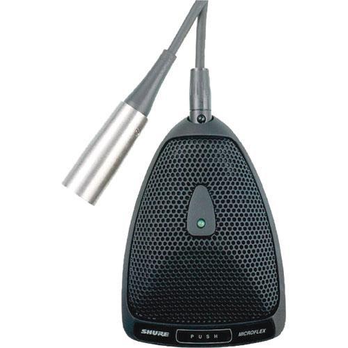 Конденсаторный микрофон граничного слоя с возможностью поверхностного монтажа, всенаправленный, LED индикатор, кнопка вкл./выкл., кабель с разъемом XLR, цвет черный.