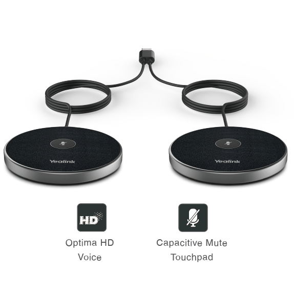 Yealink CPE95, комплект из двух микрофонов для конференц-телефона CP965 и видеотерминалов Yealink Yealink CPE95, комплект из двух микрофонов для конференц-телефона CP965 и видеотерминалов Yealink