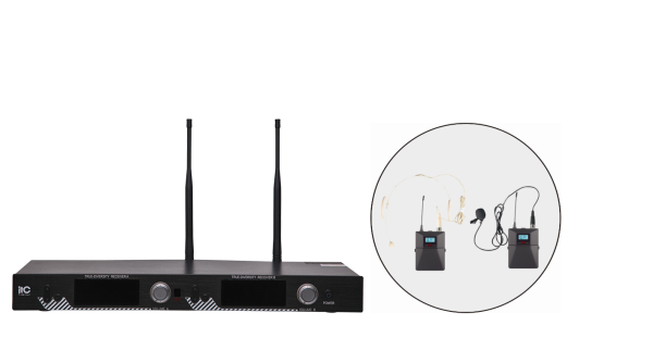 ITC T-521UW, 1 петличный +1 головной микрофоны ITC T-521UW, 1 петличный +1 головной микрофоны