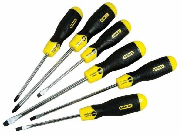 Stanley 0-65-007 - Набор отверток Cushion Grip (6шт; 3х75; 5х100; 6.5х150; 6.5х200; РН1х75; РН2х150) Stanley 0-65-007 - Набор отверток Cushion Grip (6шт; 3х75; 5х100; 6.5х150; 6.5х200; РН1х75; РН2х150)