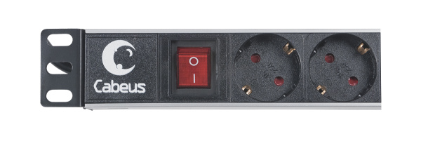 Cabeus, PDU-8P-2IEC, блок евророзеток для 19" шкафов, горизонтальный, 8 розеток, 10 A, выключатель, алюминиевый корпус, шнур 2 м, вилка IEC 320 C14 Cabeus, PDU-8P-2IEC, блок евророзеток для 19" шкафов, горизонтальный, 8 розеток, 10 A, выключатель, алюминиевый корпус, шнур 2 м, вилка IEC 320 C14