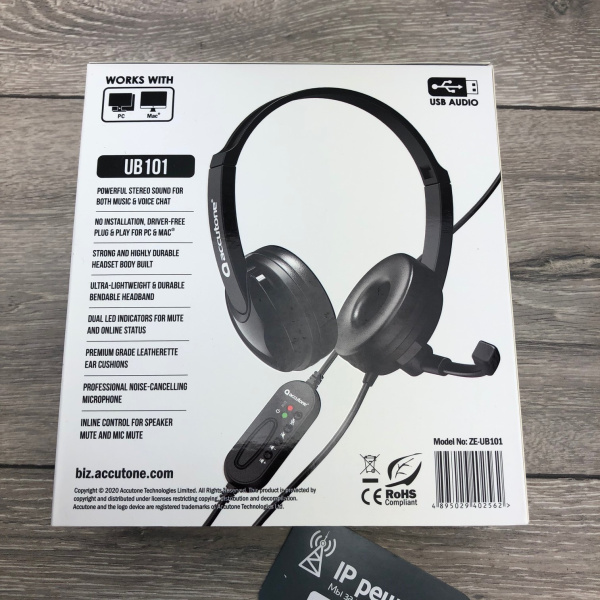 Accutone UB101 USB black, USB гарнитура для компьютера Accutone UB101 USB black, USB гарнитура для компьютера