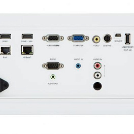 Лазерный 1-чиповый DLP-проектор 5.000 лм (со встроенным объективом), WUXGA 1920 x 1200, 16:10, 30.000:1. Разъемы: HDBaseT x 1, HDMI x 3. Вес 11,4кг. Белого цвета