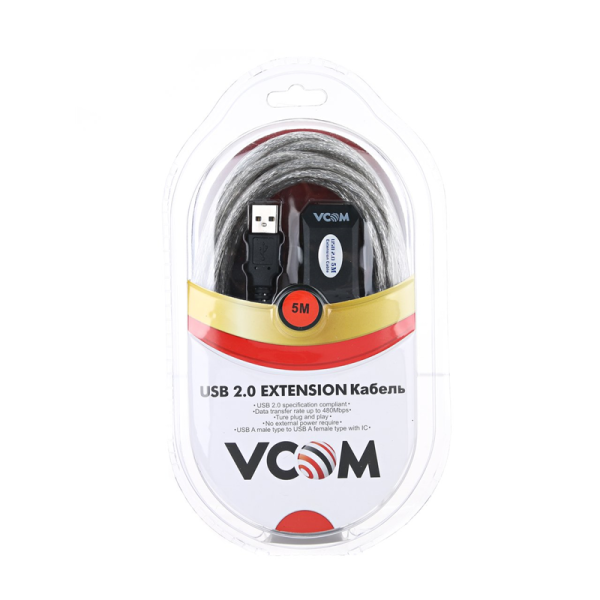 VCOM VUS7049-5M удлинитель активный USB2.0  VCOM VUS7049-5M удлинитель активный USB2.0