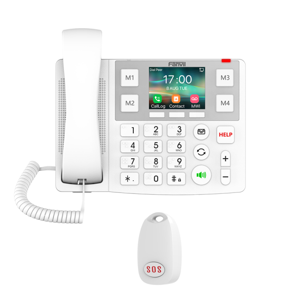 Комплект для пожилых людей (ip-телефон+кнопка SOS) №1 Комплект для пожилых людей (ip-телефон+кнопка SOS) №1