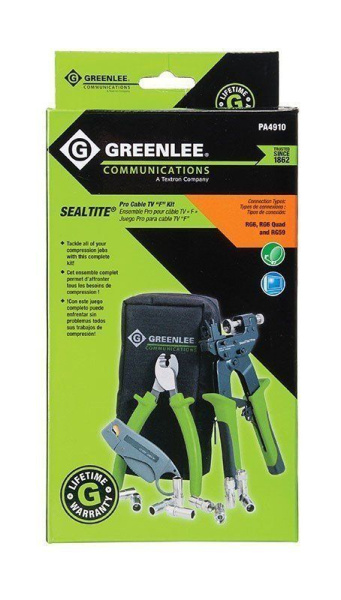 Greenlee 4910 - набор инструментов SealTite Pro CATV для монтажа коаксиального кабеля Greenlee 4910 - набор инструментов SealTite Pro CATV для монтажа коаксиального кабеля