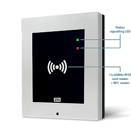 2N Access Unit - RFID считыватель 13.56 МГц, реле, WEB-интерфейс, питание 12В/PoE, защита IP54, NFC (опция)
