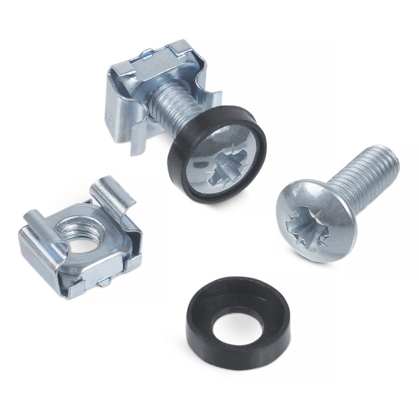 Cabeus, SH-J014, винт с шайбой и гайкой M6 для крепления 19" оборудования (1 шт) Cabeus, SH-J014, винт с шайбой и гайкой M6 для крепления 19" оборудования (1 шт)