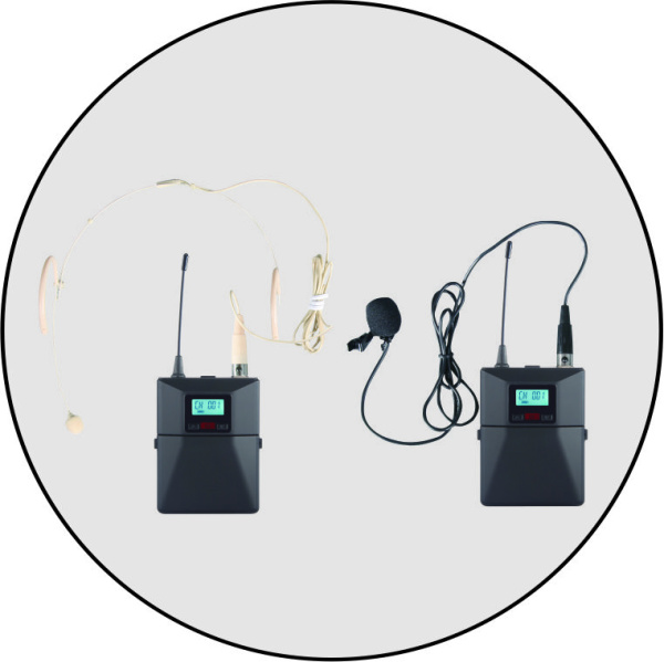 ITC T-521UW, 1 петличный +1 головной микрофоны ITC T-521UW, 1 петличный +1 головной микрофоны