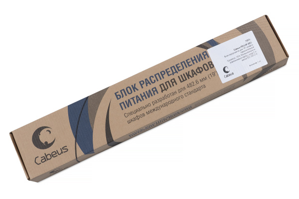 Cabeus, PDU-9P-2IEC, блок евророзеток для 19" шкафов, горизонтальный, 9 розеток, 10 A, без выключателя, алюминиевый корпус, шнур 2 м, вилка IEC 320 C14 Cabeus, PDU-9P-2IEC, блок евророзеток для 19" шкафов, горизонтальный, 9 розеток, 10 A, без выключателя, алюминиевый корпус, шнур 2 м, вилка IEC 320 C14