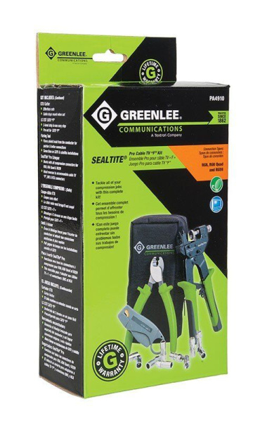 Greenlee 4910 - набор инструментов SealTite Pro CATV для монтажа коаксиального кабеля Greenlee 4910 - набор инструментов SealTite Pro CATV для монтажа коаксиального кабеля