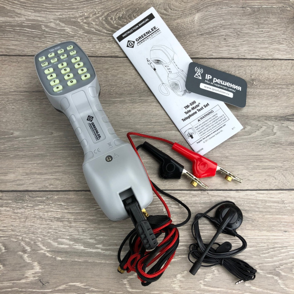 Greenlee TM-500T - тестовая трубка, шнуры с разъемом типа "крокодил" с игольчатой площадкой Greenlee TM-500T - тестовая трубка, шнуры с разъемом типа "крокодил" с игольчатой площадкой