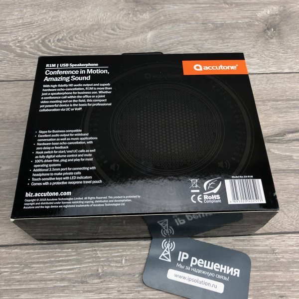Accutone R1M, спикерфон, PC / Mac, Skype Accutone R1M, спикерфон, PC / Mac, Skype