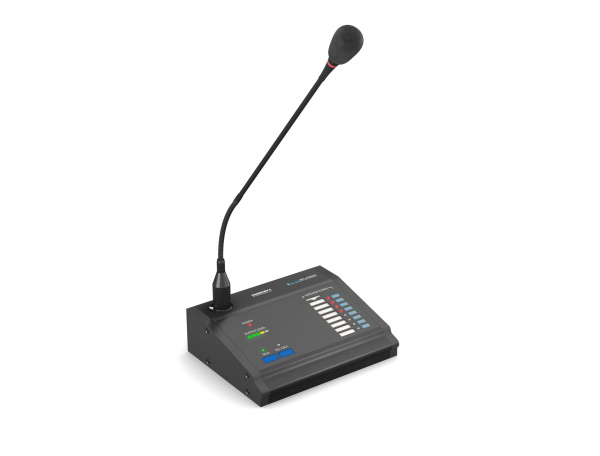 CVGaudio MCP-8, настольная микрофонная консоль на 8 зон оповещения CVGaudio MCP-8, настольная микрофонная консоль на 8 зон оповещения