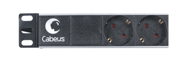 Cabeus, PDU-6P-2IEC, блок евророзеток для 19" шкафов, горизонтальный, 6 розеток, 10 A, без выключателя, алюминиевый корпус, шнур 2 м, вилка IEC 320 C14 Cabeus, PDU-6P-2IEC, блок евророзеток для 19" шкафов, горизонтальный, 6 розеток, 10 A, без выключателя, алюминиевый корпус, шнур 2 м, вилка IEC 320 C14