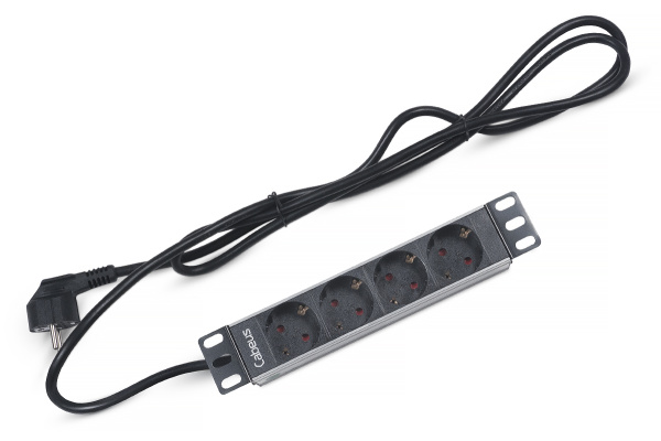 Cabeus, PDU-4P-2EU, блок евророзеток для 10" шкафов, горизонтальный, 4 розетки, 16 A, без выключателя, алюминиевый корпус, шнур 2 м, вилка немецкий стандарт Cabeus, PDU-4P-2EU, блок евророзеток для 10" шкафов, горизонтальный, 4 розетки, 16 A, без выключателя, алюминиевый корпус, шнур 2 м, вилка немецкий стандарт