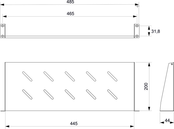 Cabeus, SH-J017-1U-200-BK, полка 19" перфорированная консольная 1U глубина 200 мм, цвет черный (RAL 9004) Cabeus, SH-J017-1U-200-BK, полка 19" перфорированная консольная 1U глубина 200 мм, цвет черный (RAL 9004)