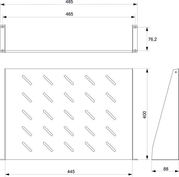 Cabeus, SH-J017-2U-400-BK, полка 19" перфорированная консольная 2U глубина 400 мм, цвет черный (RAL 9004) Cabeus, SH-J017-2U-400-BK, полка 19" перфорированная консольная 2U глубина 400 мм, цвет черный (RAL 9004)