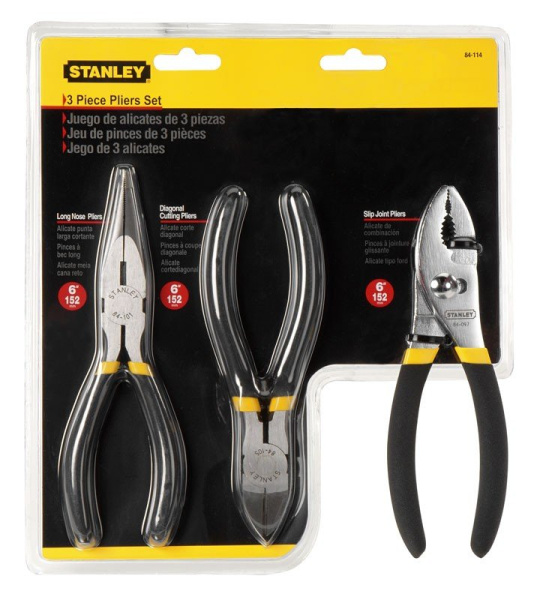 Stanley 0-84-114 - Набор губцевого инструмента Stanley (плоскогубцы, бокорезы, длинногубцы 152 мм) Stanley 0-84-114 - Набор губцевого инструмента Stanley (плоскогубцы, бокорезы, длинногубцы 152 мм)