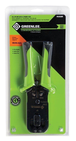 Greenlee PA1530R - кримпер для опрессовки разъемов RJ45, RJ22, RJ11, RJ12 Greenlee PA1530R - кримпер для опрессовки разъемов RJ45, RJ22, RJ11, RJ12