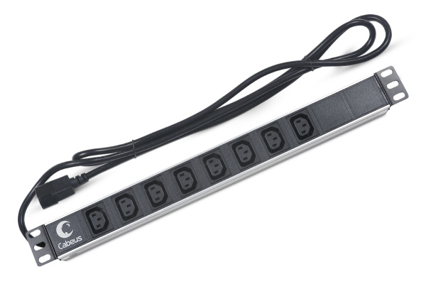 Cabeus, PDU-8I-2IEC, блок розеток для 19" шкафов, горизонтальный, 8 розеток IEC 320 C13, 10 A, без выключателя, алюминиевый корпус, шнур 2 м, вилка IEC 320 C14 Cabeus, PDU-8I-2IEC, блок розеток для 19" шкафов, горизонтальный, 8 розеток IEC 320 C13, 10 A, без выключателя, алюминиевый корпус, шнур 2 м, вилка IEC 320 C14