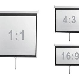 Настенно-потолочный ручной экран - серия Optimal-D. Формат 16:9, 120", 273x157, MW.