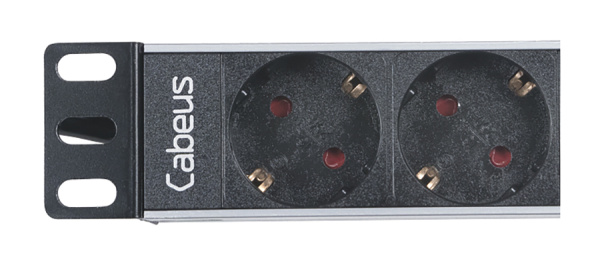 Cabeus, PDU-4P-2IEC, блок евророзеток для 10" шкафов, горизонтальный, 4 розетки, 10 A, без выключателя, алюминиевый корпус, шнур 2 м, вилка IEC 320 C14 Cabeus, PDU-4P-2IEC, блок евророзеток для 10" шкафов, горизонтальный, 4 розетки, 10 A, без выключателя, алюминиевый корпус, шнур 2 м, вилка IEC 320 C14