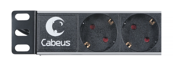 Cabeus, PDU-9P-2IEC, блок евророзеток для 19" шкафов, горизонтальный, 9 розеток, 10 A, без выключателя, алюминиевый корпус, шнур 2 м, вилка IEC 320 C14 Cabeus, PDU-9P-2IEC, блок евророзеток для 19" шкафов, горизонтальный, 9 розеток, 10 A, без выключателя, алюминиевый корпус, шнур 2 м, вилка IEC 320 C14