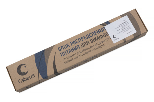 Cabeus, PDU-8I-2IEC, блок розеток для 19" шкафов, горизонтальный, 8 розеток IEC 320 C13, 10 A, без выключателя, алюминиевый корпус, шнур 2 м, вилка IEC 320 C14 Cabeus, PDU-8I-2IEC, блок розеток для 19" шкафов, горизонтальный, 8 розеток IEC 320 C13, 10 A, без выключателя, алюминиевый корпус, шнур 2 м, вилка IEC 320 C14