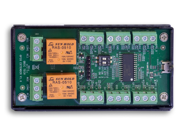Qbic AC-500, модуль GPIO реле/сухие контакты для TD-1050/TD-1060/TD-0350 в защитном корпусе Qbic AC-500, модуль GPIO реле/сухие контакты для TD-1050/TD-1060/TD-0350 в защитном корпусе