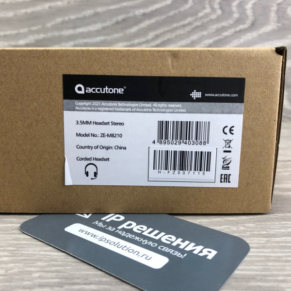 Accutone MB210 3.5, мультимедийная гарнитура с разъемом 3,5 мм Accutone MB210 3.5, мультимедийная гарнитура с разъемом 3,5 мм